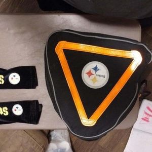 Steelers sweat car mats jumping cables with gloves scarf
